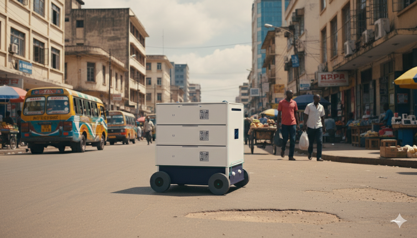 Micycles robot on a Nairobi street